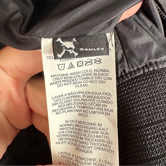 Oakley Black, Grey & Purple Plaid Light Mens Windbreaker Jacket - Picture 12 of 12